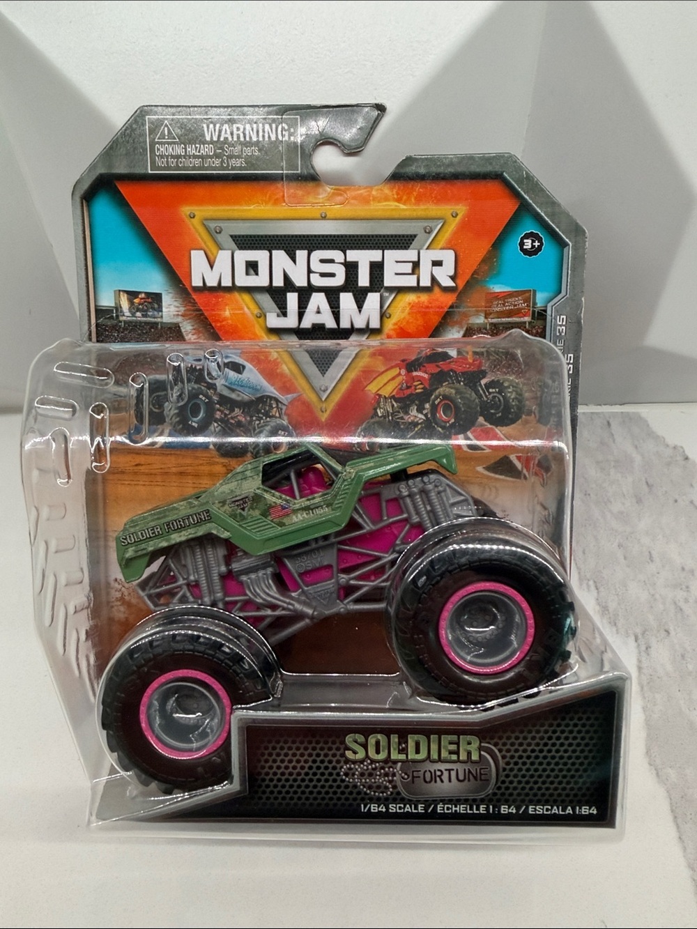 Soldier of Fortune Kids Monster Truck - Green & Pink 1:64 scale